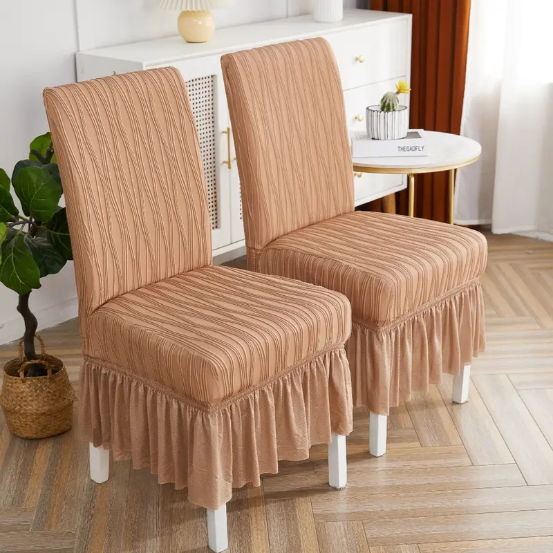[HARGA PER PCS] Chair Cover Skirt / Penutup Alas Sarung Kursi Elastis Scretch Tebal Mewah Renda Abstract 1