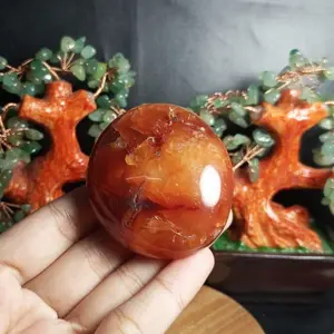 Natural Red Agate Palm (3)