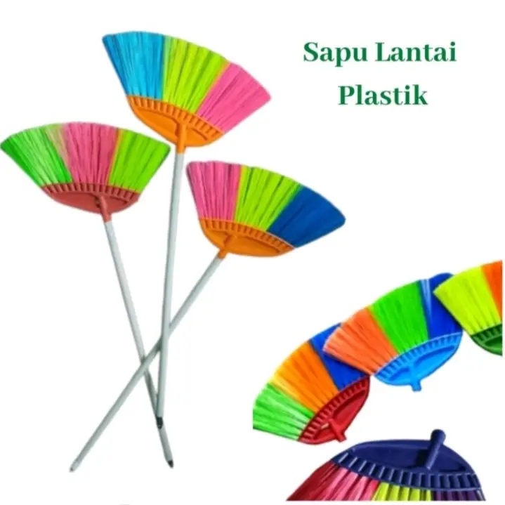 Dragon Sapu Lantai Senar Nylon Sapu Plastik Warna Warni Sapu Kipas Warna