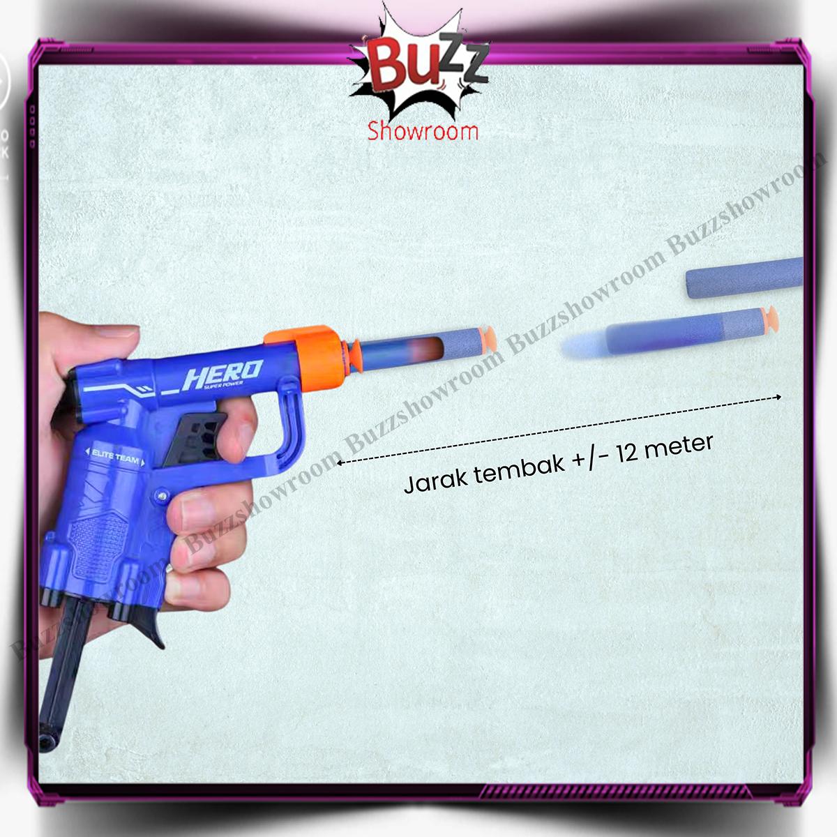 tembakan anak soft bullet x warrior hero mainan anak gun mini