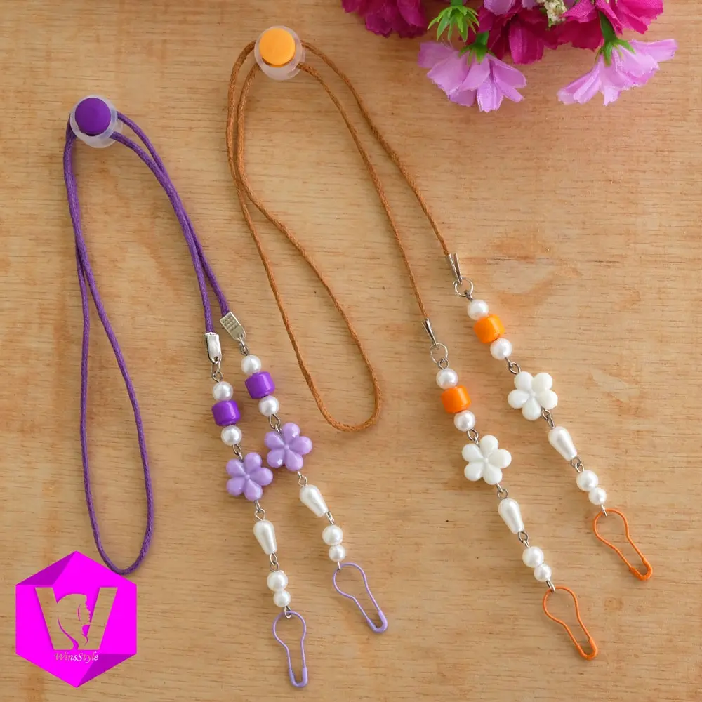Konektor Masker Stopper Bunga Cantik Mutiara tetes Susun Strap Masker 2In1 WInsstyle WKM070