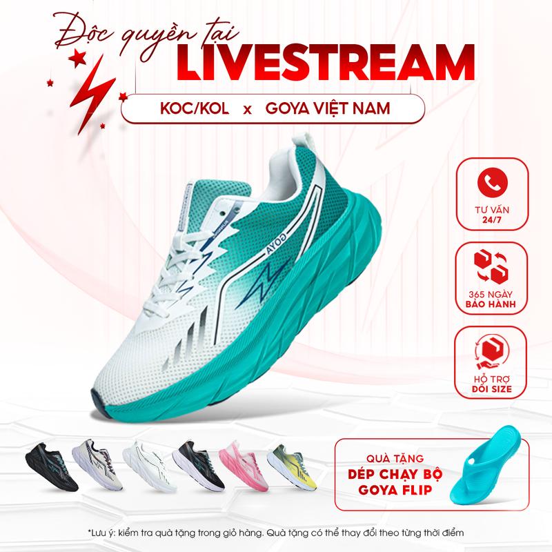 KOL Giày Thể Thao Chạy Bộ Goya Plus Năm 2025 - Siêu Nhẹ Siêu Êm Phù Hợp Cho Nam Nữ Đi Bộ Sneaker Tập Chạy Bộ Tập Thể Dục
