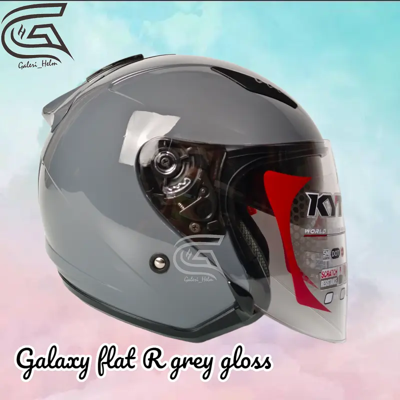 HELM KYT GALAXY FLAT R SOLID DOUBLE VISOR|HALF FACE Helmet Motorcycle 7