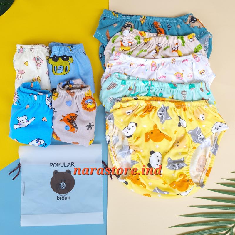 12 Pcs Celana Dalam Anak Laki-Laki dan Perempuan 1-6 tahun Motif dan Warna Lucu 2