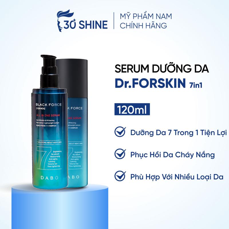  Serum dưỡng da cho nam Black Force Serum 7IN1 For Men 120ml 30shinestore Skincare Tẩy Trang nam  gioi Dr.FORSKIN Dưỡng Trắng Mờ Thâm 