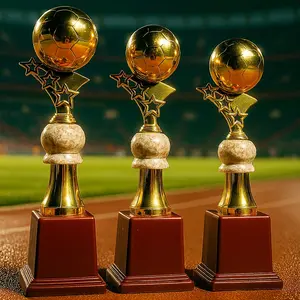 Piala Trophy Bola Bintang Futsal 1 Set Juara 123 Tinggi 34cm - Piala set Murah