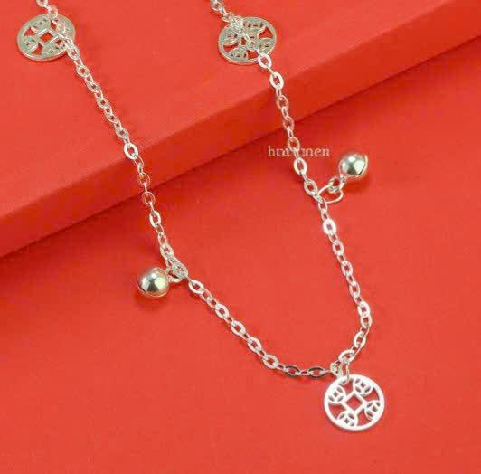  WF02-TL003 Lắc Chân Nữ Kim Tiền Kết Hợp Lục Lạc Thu Hút Sự May Mắn Thiết Kế Độc Đáo Mang Lại May Mắn Và Ý Nghĩa Sâu Sắc 