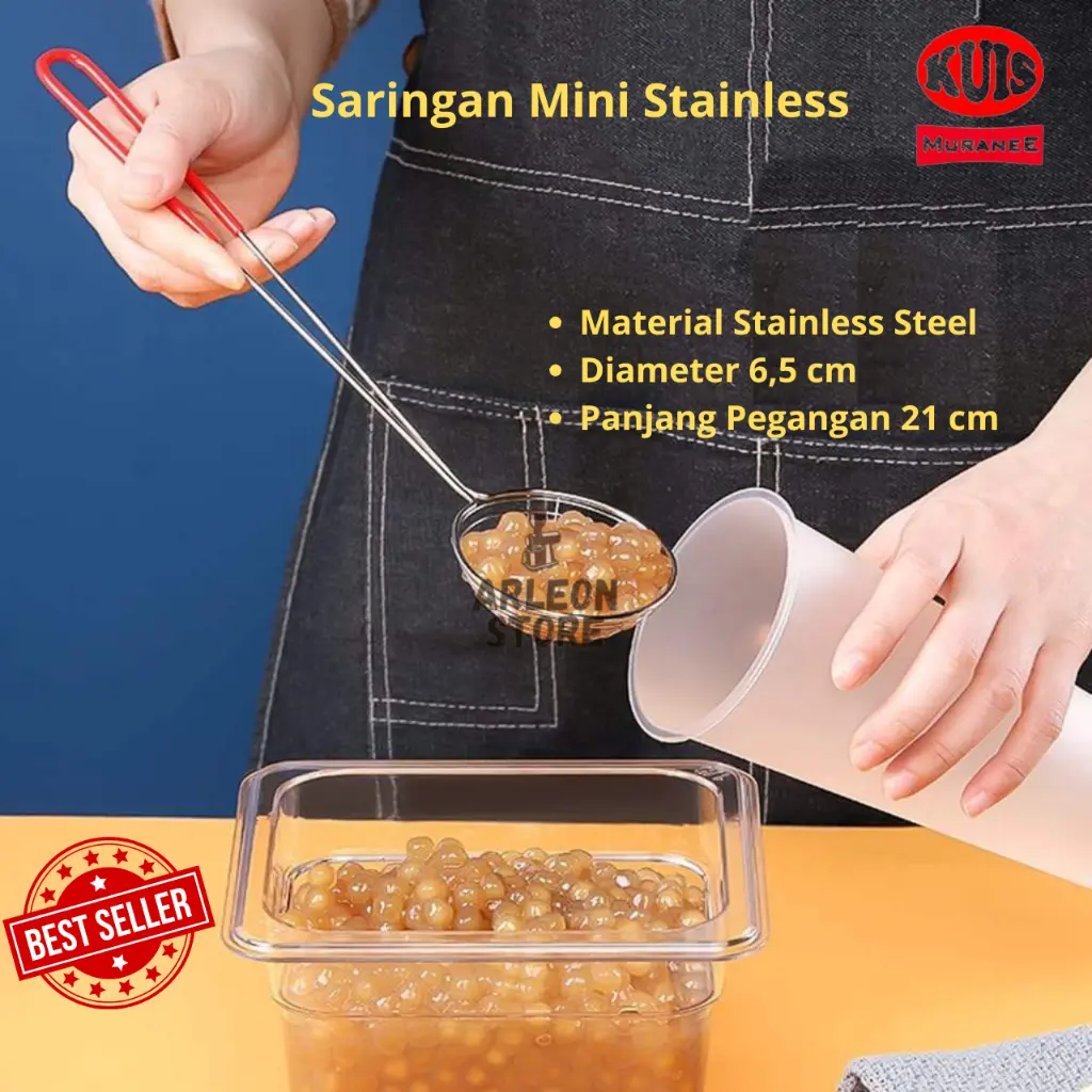 Sendok Takar Bobba | Saringan Topping | Saringan Shabu shabu Stainless Steel