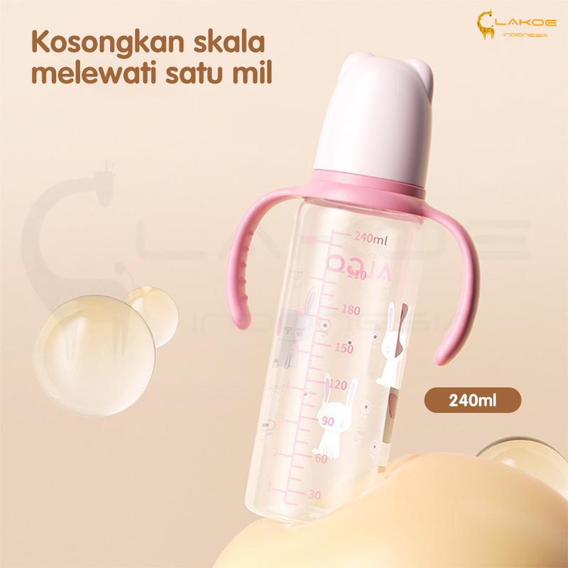 LAKOE Botol Susu Bayi Botol Minum Bayi Anak PP BPA Free 240ML 4