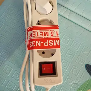 Stop Kontak kabel Terminal Colokan 3 4 5 Lubang Panjang Kabel 1,5M 3M 5M 10M Kuningan SNI Saklar