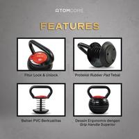 Gambar 18KG Adjustable Kettlebell Atomcore Kettle bell 40lbs Dumbell dari Atomcore Official Kota Administrasi Jakarta Timur 5 Tokopedia
