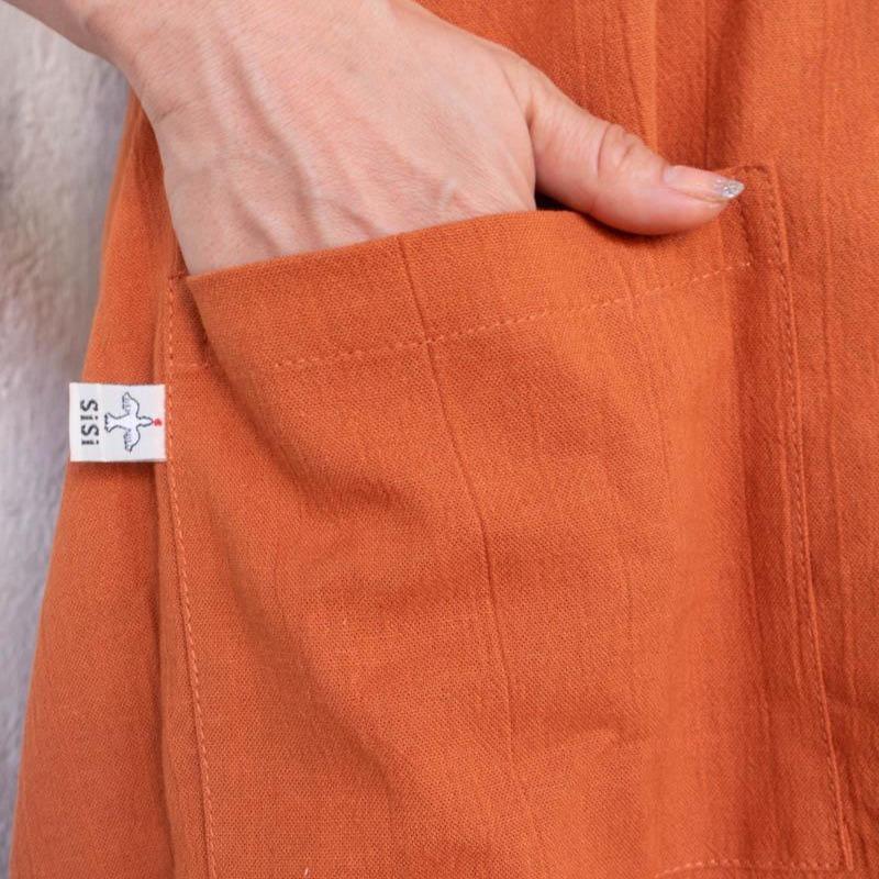 Linen apron masak (Brown) 5