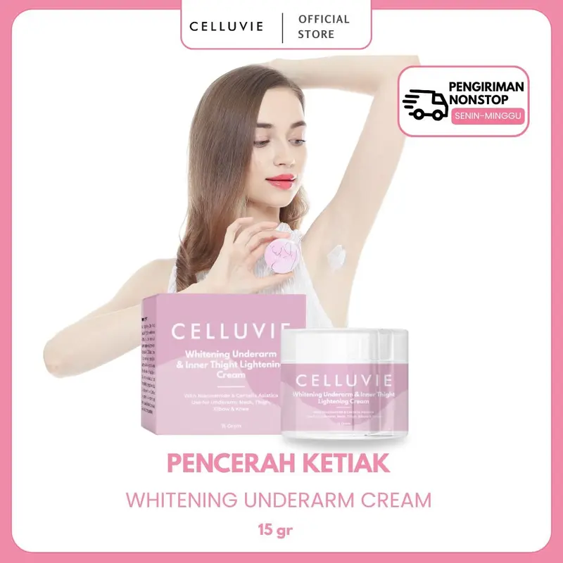 celluvie glutathione 4 PCS Pencerah Ketiak Celluvie Underarm Lightening Cream With Niacinamide &  Glutathione bundling