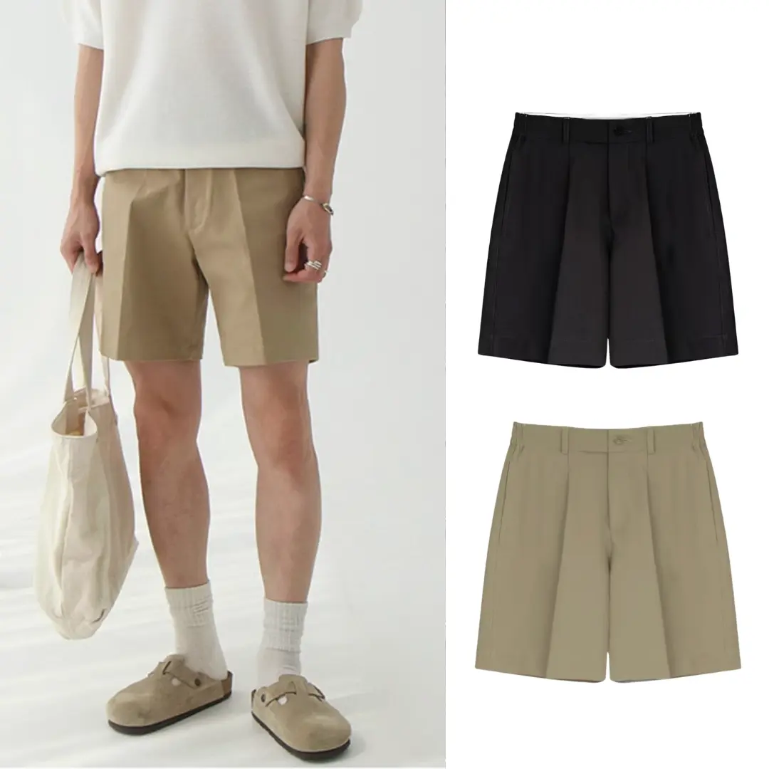 Quần short âu ống rộng WEERE chất vải kaki 2 da cao cấp form ống rộng nam nữ unisex - Begi