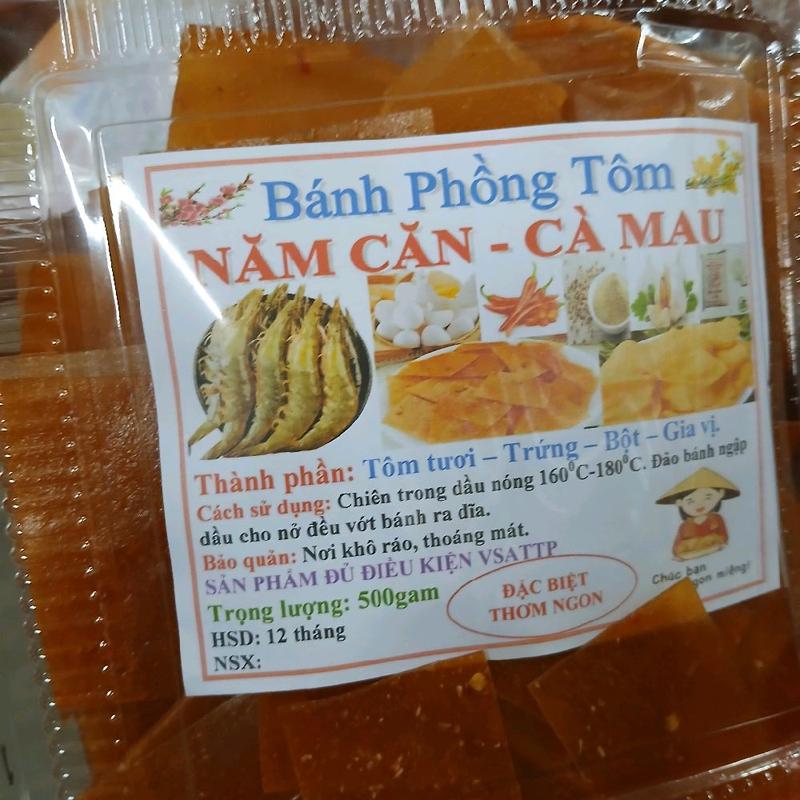 Đặc Sản Bánh Phồng Tôm Cà Mau Tacoba Food 500g Snack Ăn Vặt