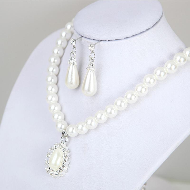 Bộ Trang Sức Thanh Lịch, Bông Tai Thả, Dây Chuyền, Vòng Cổ, Đám Cưới, Tiệc Tùng 5