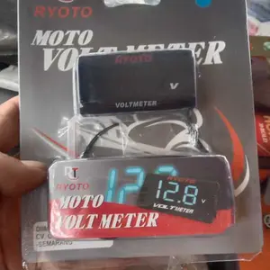 Voltmeter aki digital universal anti air volt meter pengukur daya aki 12 Volt Waterproof universal