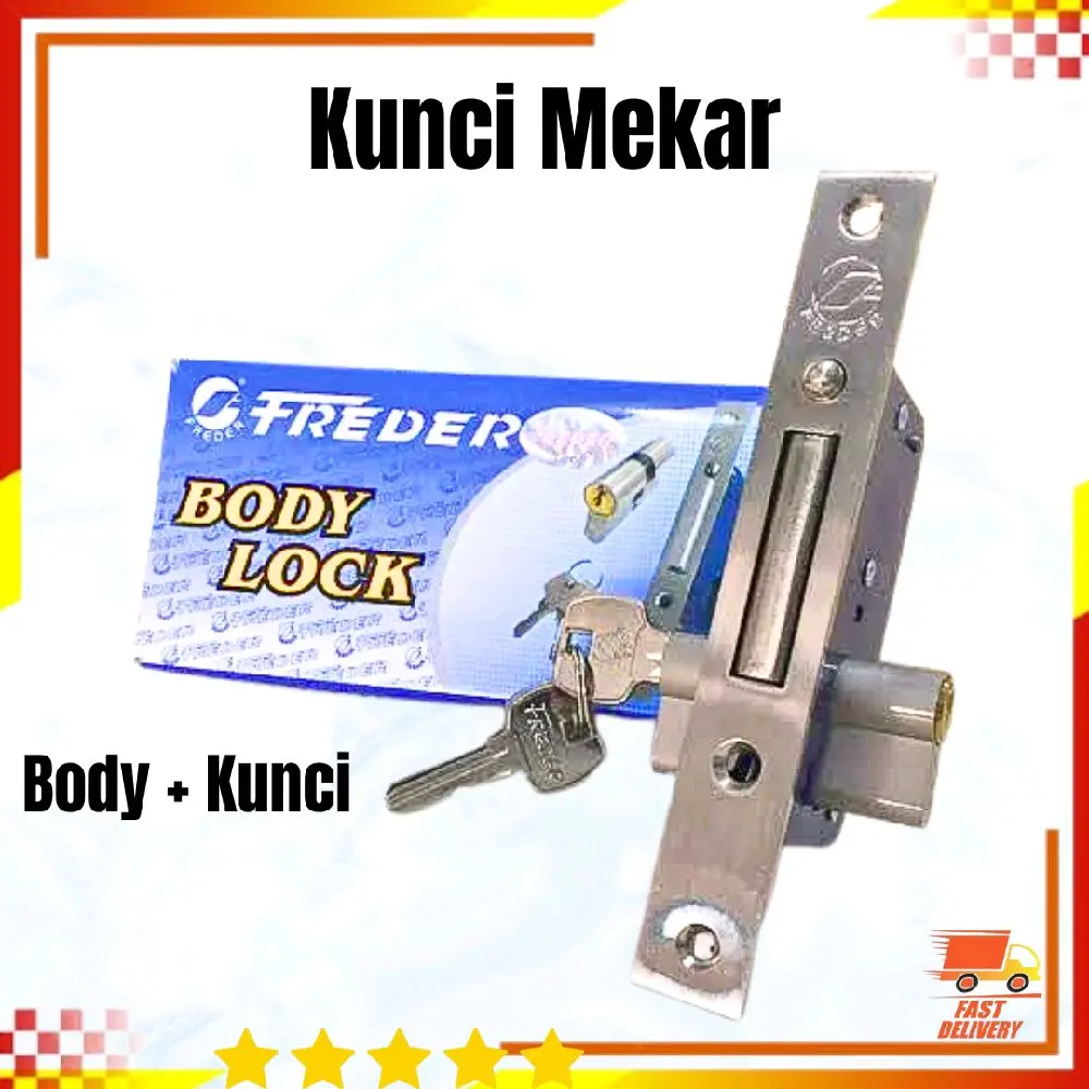 Freder Kunci Pintu Geser Mekar Stainless Steel