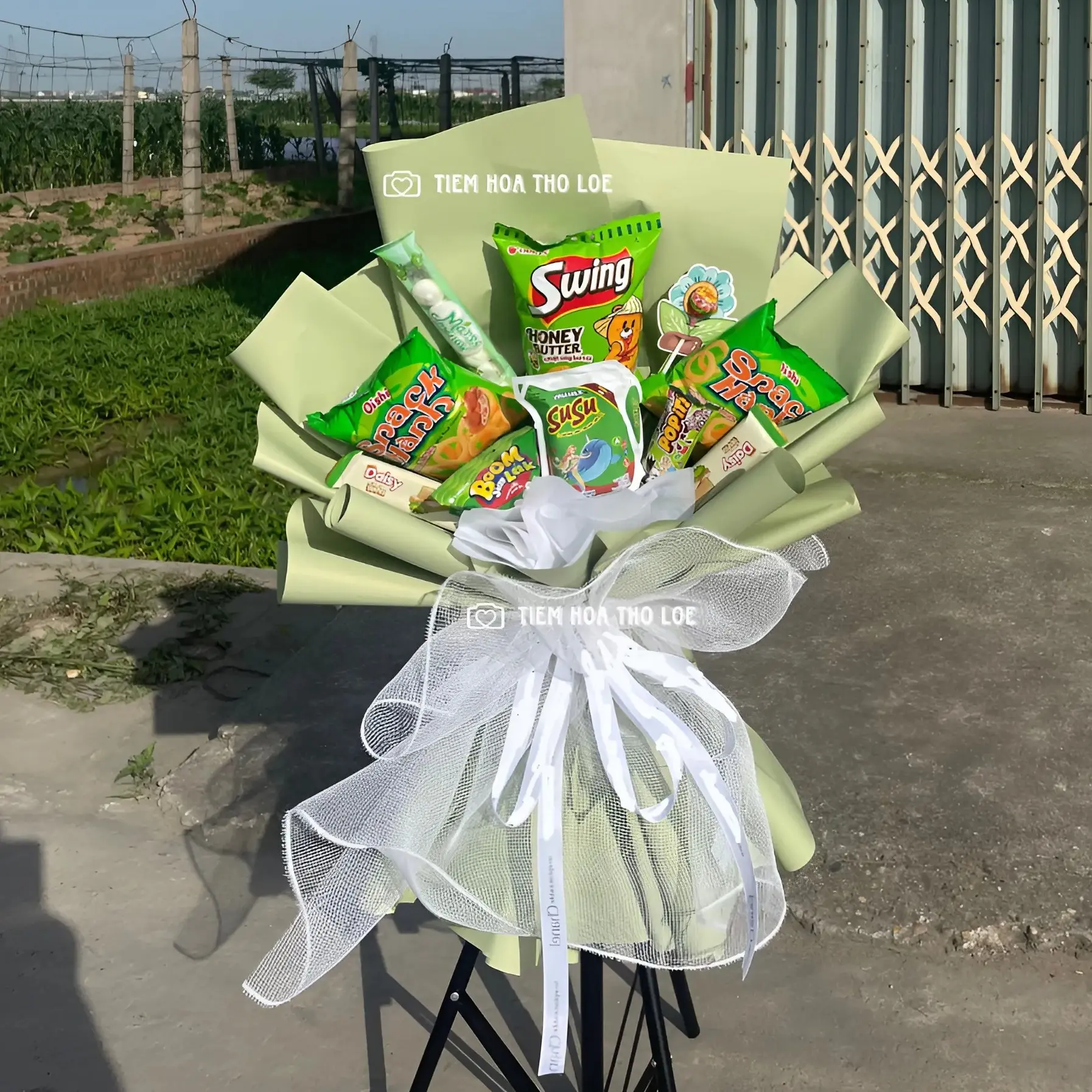 Hoa Kẹo Tone Xanh Lá dành tặng cho người thương, sinh nhật, kỉ yếu
