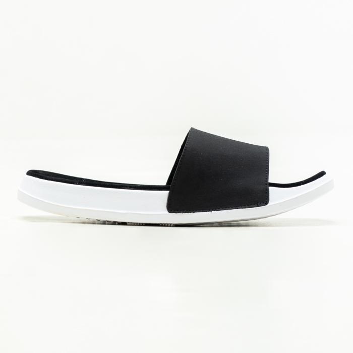 SIDSNEAKS - Sandal Slide Pria - Sidslide Logan Suede - Black White 5