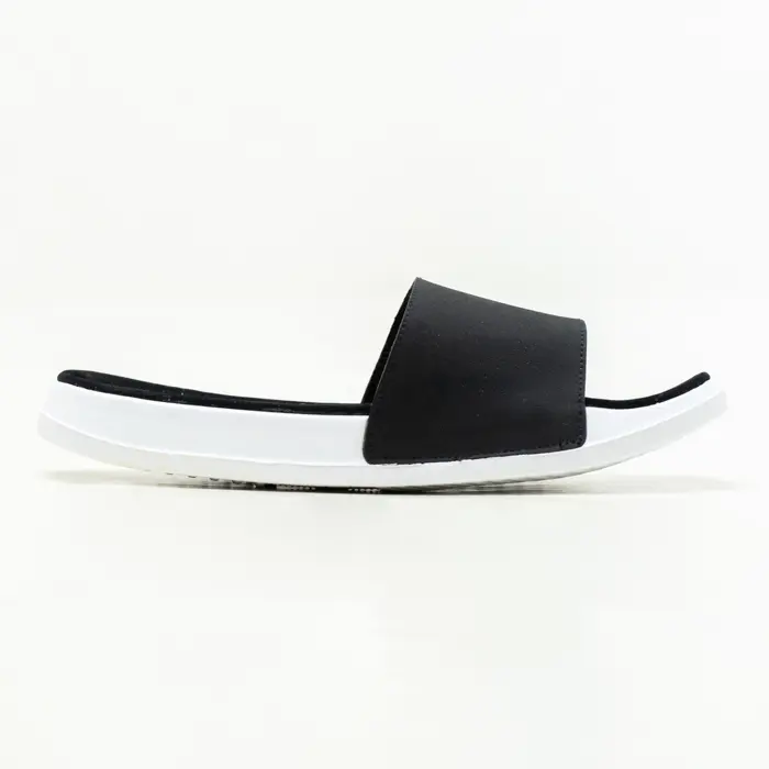 SIDSNEAKS - Sandal Slide Pria - Sidslide Logan Suede - Black White 5