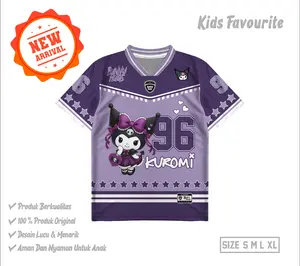 Bunnyhugs | Jersey Anak Kuromi Series Atasan anak cewek lucu Jersey Streetwear Kids Dryfit Milano Fashion Olahraga Outdoor Rugby Sporty Stylish Comfortable untuk Aktivitas Outdoor dan Olahraga dengan Desain Unik dan Nyaman