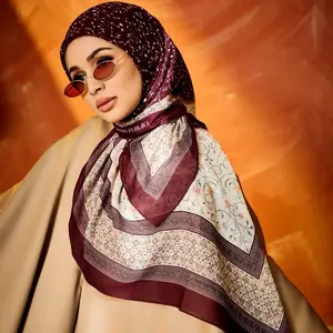 AMORESCARF - ShawlPublika scarves Hijab Segiempat series Qobul Bahan Voal Ukuran 115x115 Katun Lembut Muslim Kerudung