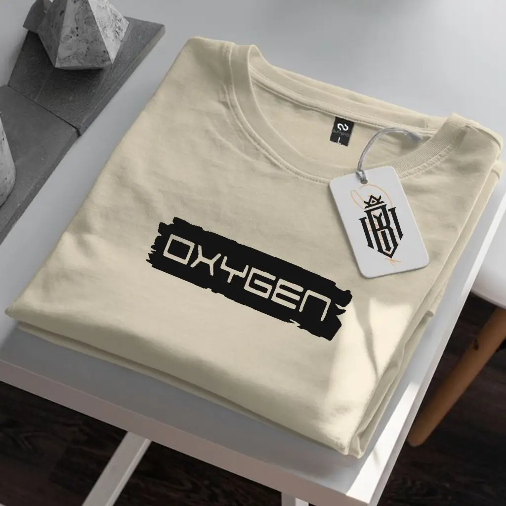 COD !!! Baju Kaos Distro Oxigen Blok Text Hitam Premium Quality Kaos Cotton Combed 30s Lengan Pendek T-Shrit Koas Unisex Pria/Wanita