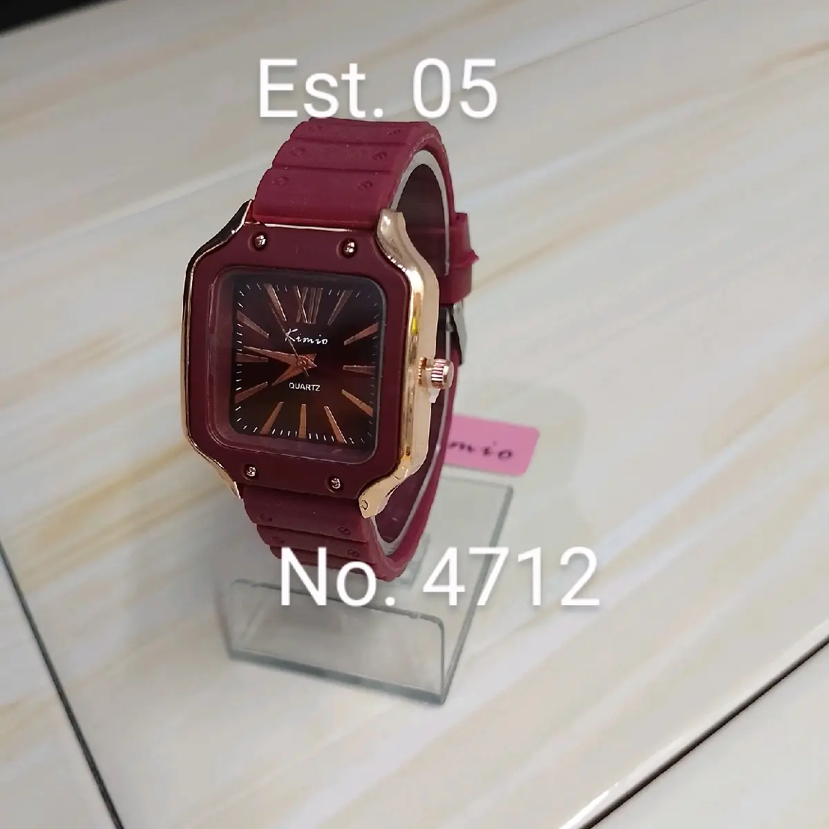 Kimio Jam tangan wanita push rubber analog karet baterai