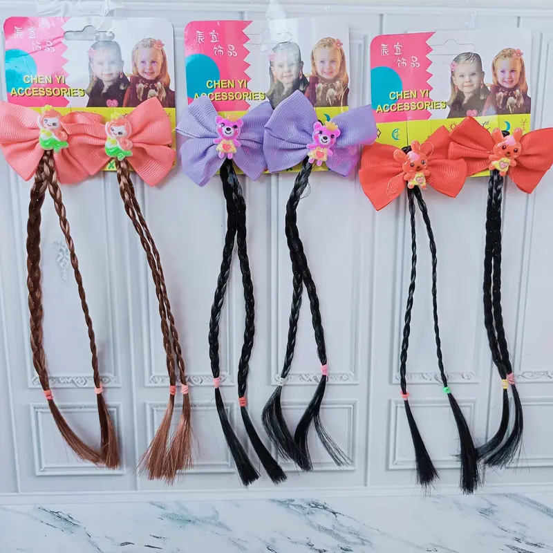 2pc/Set Jepitan Pita Wig Anak KepangTerbaru Gaya Korea Import 0