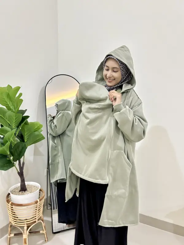Blanket Parka Ibu dan Anak 2in1 Nouraku | Selimut Bayi dan ibu / Jaket Bayi / Blanket Ibu dan Bayi 1