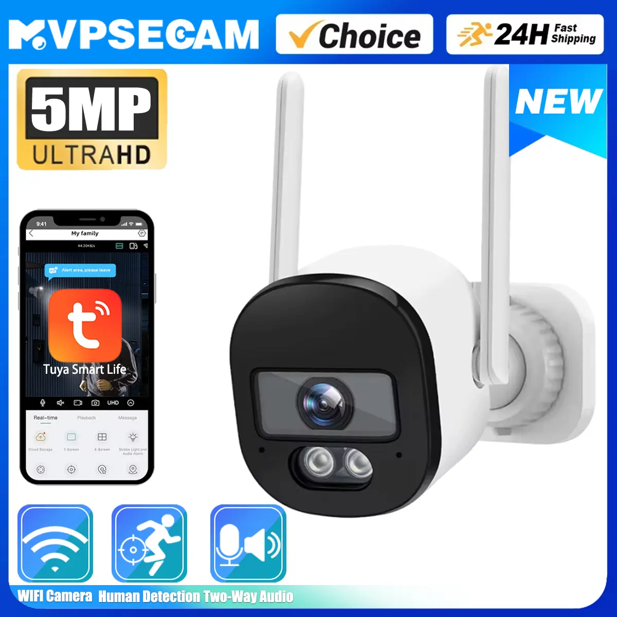 2K 4MP Bullet Security Camera 2.4G WiFi Mini Tuya CCTV Video Surveillance Camera Smart life WiFi IP Camera Tuya APP MIni Home