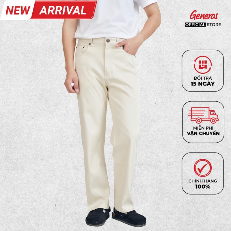 Quần Kaki Nam Generos  Form Suông Ống Đứng Thiết Kế Trẻ Trung Phù Hợp Đi Làm Công Sở Đi Chơi 020125363MF