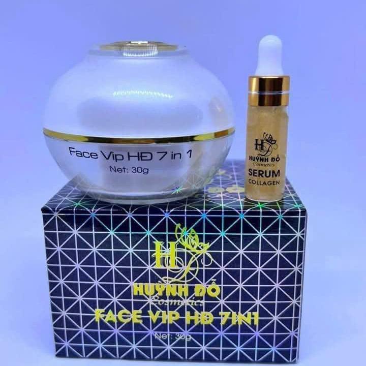 SỈ KEM FACE VIP 7IN1 HUỲNH ĐỖ 30G KEM DƯỠNG DÀNH CHO DA MẶT DƯỠNG SÁNG DA TRẮNG DA CHẮM SÓC LÀM ĐẸP DA NỮ