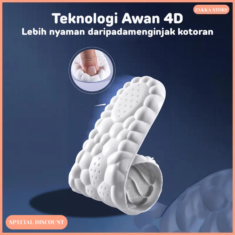 Zakka Store COD Alas Kaki Insole Busa Empuk 1 Pasang / Busa Alas Sepatu Empuk / Alas Sepatu Lembut 6