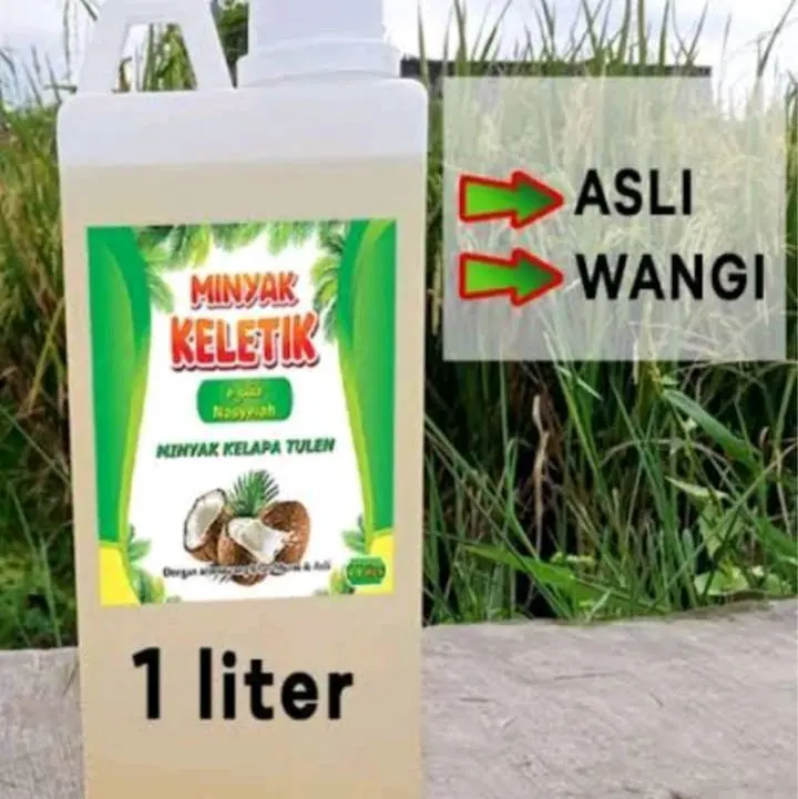 MINYAK KLETIK ISI 1 Liter dan 250 ML 500 ML MINYAK KELENTIK MINYAK LETIK SANTAN MAS minyak Kelapa coconut Oil kelapa murni Bahan Masakan zaitun