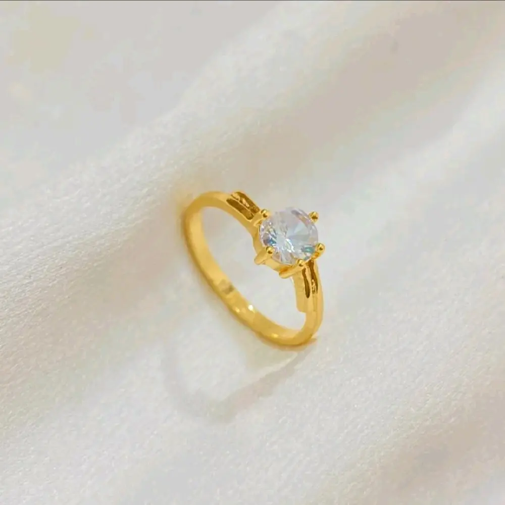Cincin Titanium Anti Karat Ring Permata Dan Polos Dengan Desain Elegan Dan Tahan Lama