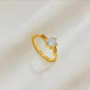 Cincin Titanium Anti Karat Ring Permata Dan Polos Dengan Desain Elegan Dan Tahan Lama