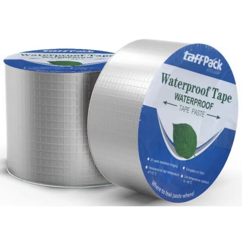 LAKBAN ANTI BOCOR  5 cm x 5 m - ALUMINIUM FOIL /Tape Perekat Super Kuat Lem Perekat Tahan Panas - Aluminum Foil Tape Butyl Super Waterproof Silicone