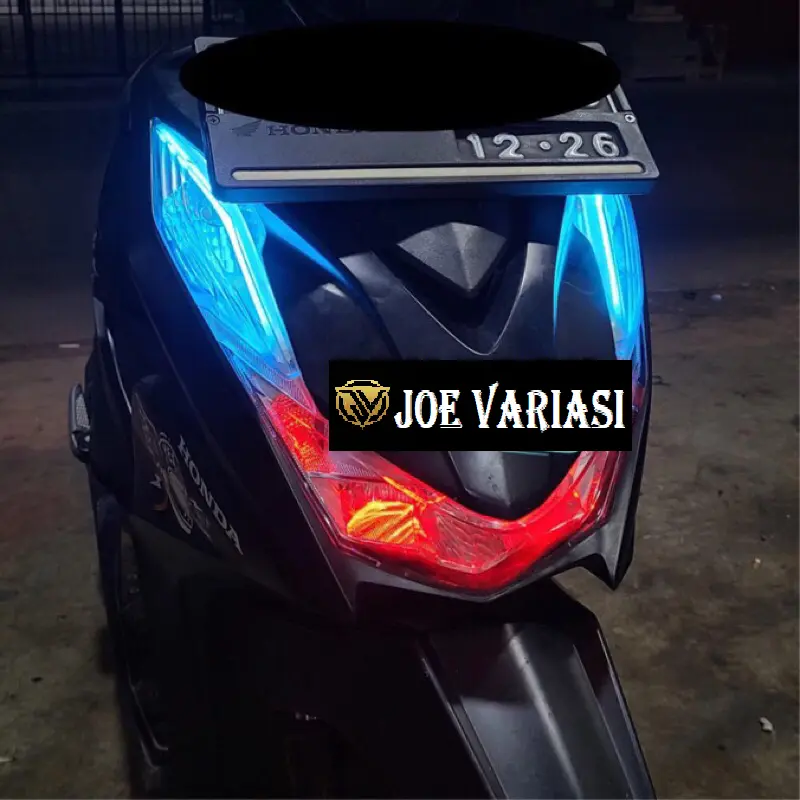 PAKET FULLSET LAMPU ALIS BEAT NEW DELUXE STREET TAHUN 2020 2021 2022 2023 2024 MIKA SMOKE Motor Kabel Reflektor Motorcycle lampu  alis