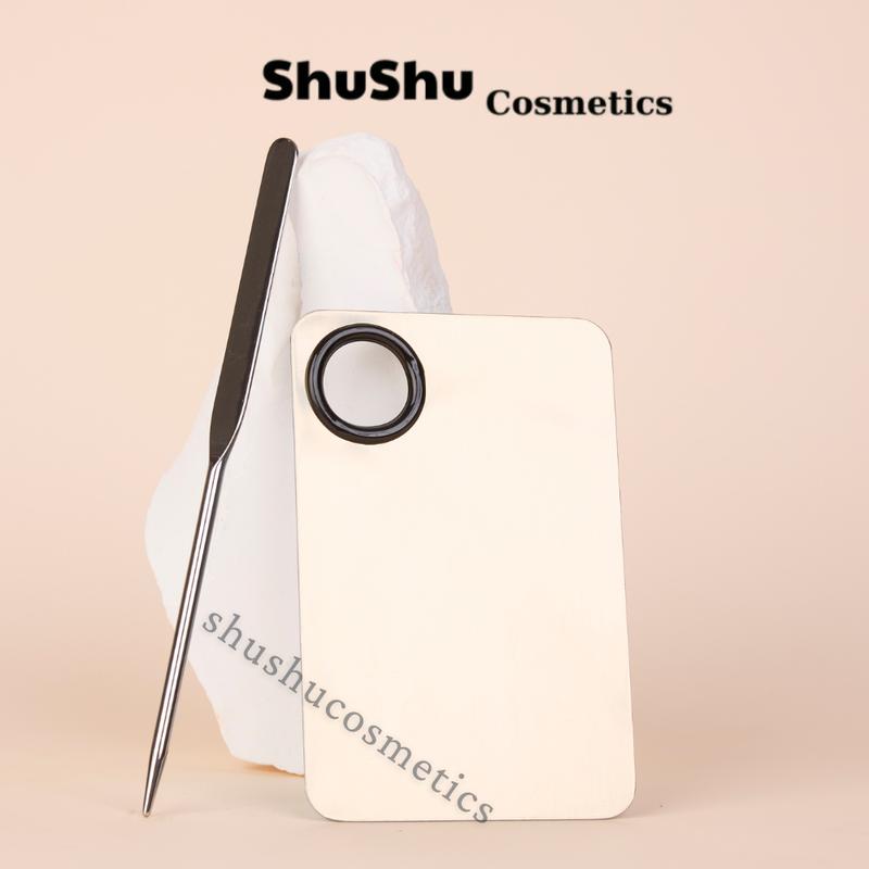  Khay Trộn Kem Nền Makeup Bằng Thép Không Gỉ Que Trộn Ngẫu Nhiên Dụng Cụ Trang Điểm Trộn Kem Nền Mỏng Mịn SHUSHU COSMETICS 
