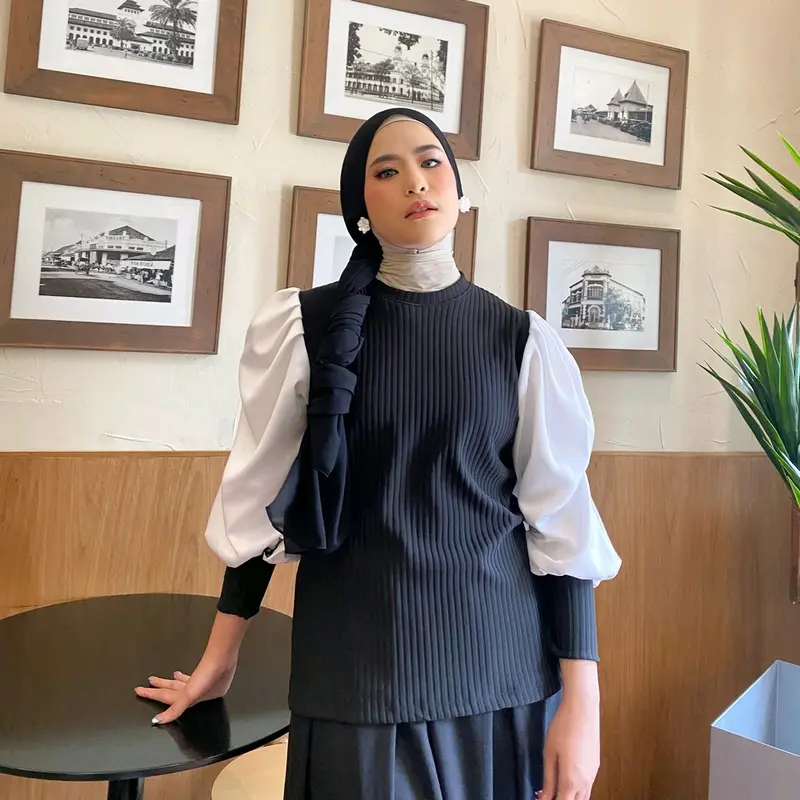 Blouse Kinan puff lengan balon sleeve top 4