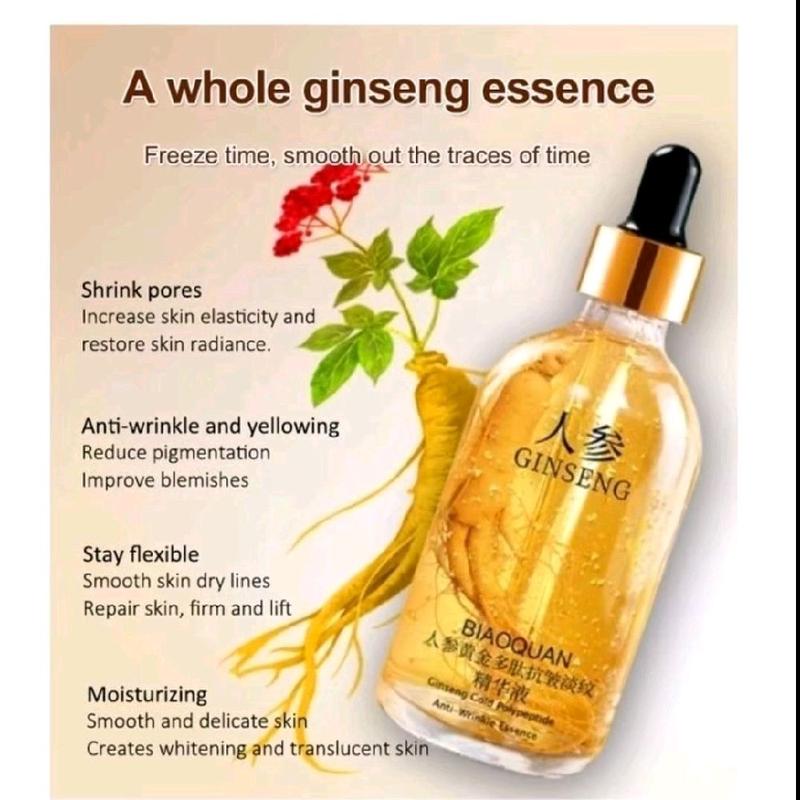 Serum Ginseng Untuk  Membantu Menghilang Kerutan Wajah Mengencangkan Memutihkan Memudarkan Essence Aging Bopeng Tetes Perawatan Mencerahkan 3