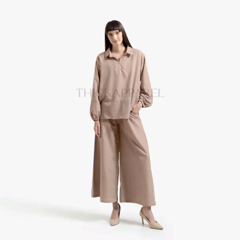 THICKAPPAREL - AALIYA Setelan Wanita Blouse dan Celana Kulot - One Set Wanita Kulot 6