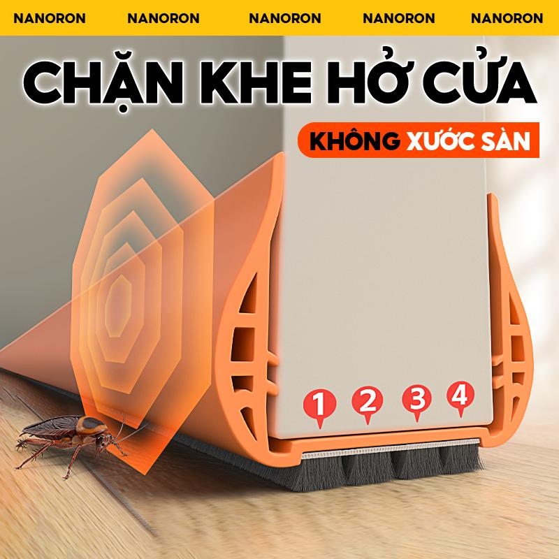  Chặn cửa nhựa PVC cách âm chống ồn NANORON. Miếng chặn khe cửa chống bụi chống gió lùa V6 