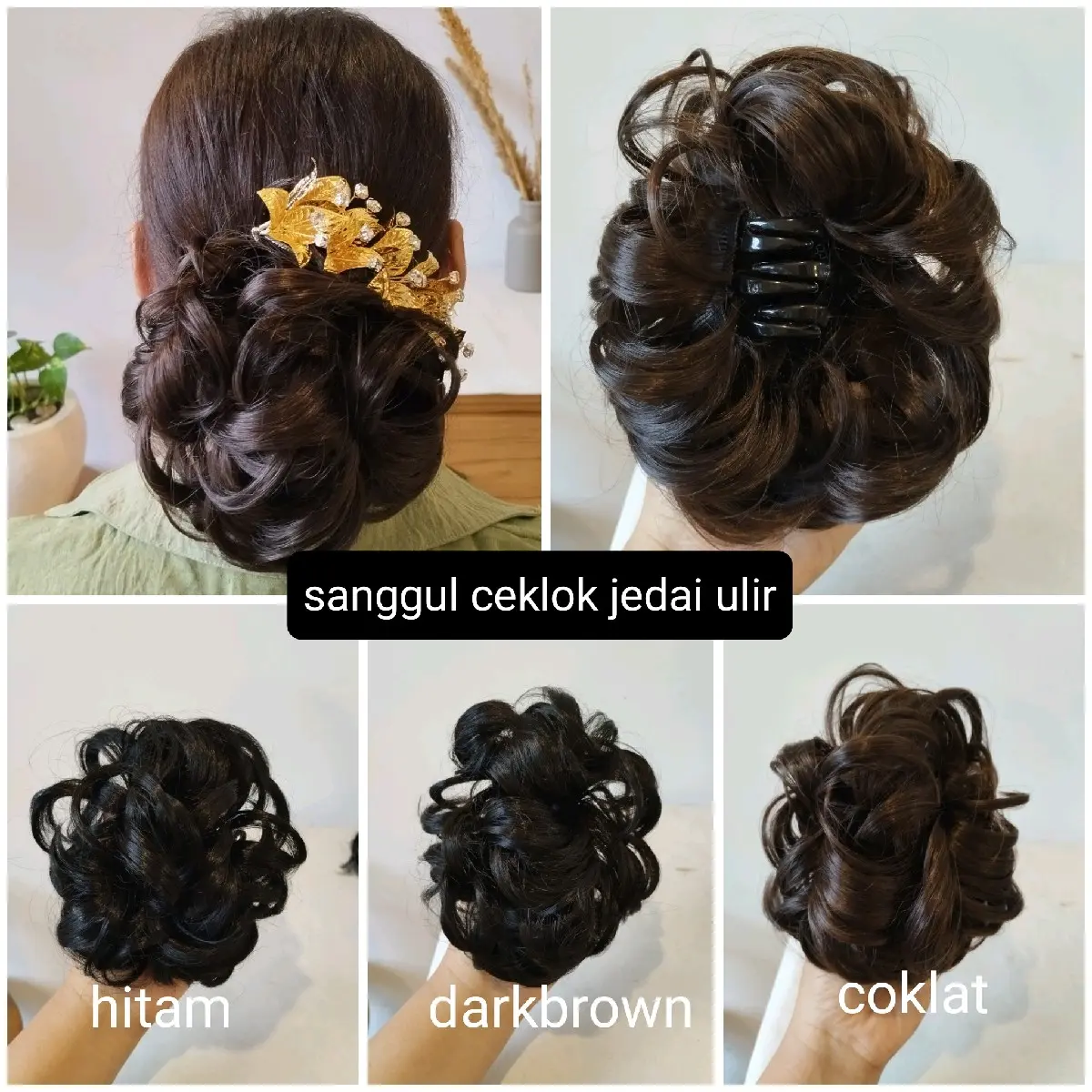 sanggul ceklok jedai rambut ulir/ sanggul ceklok /sanggul jedai ulir