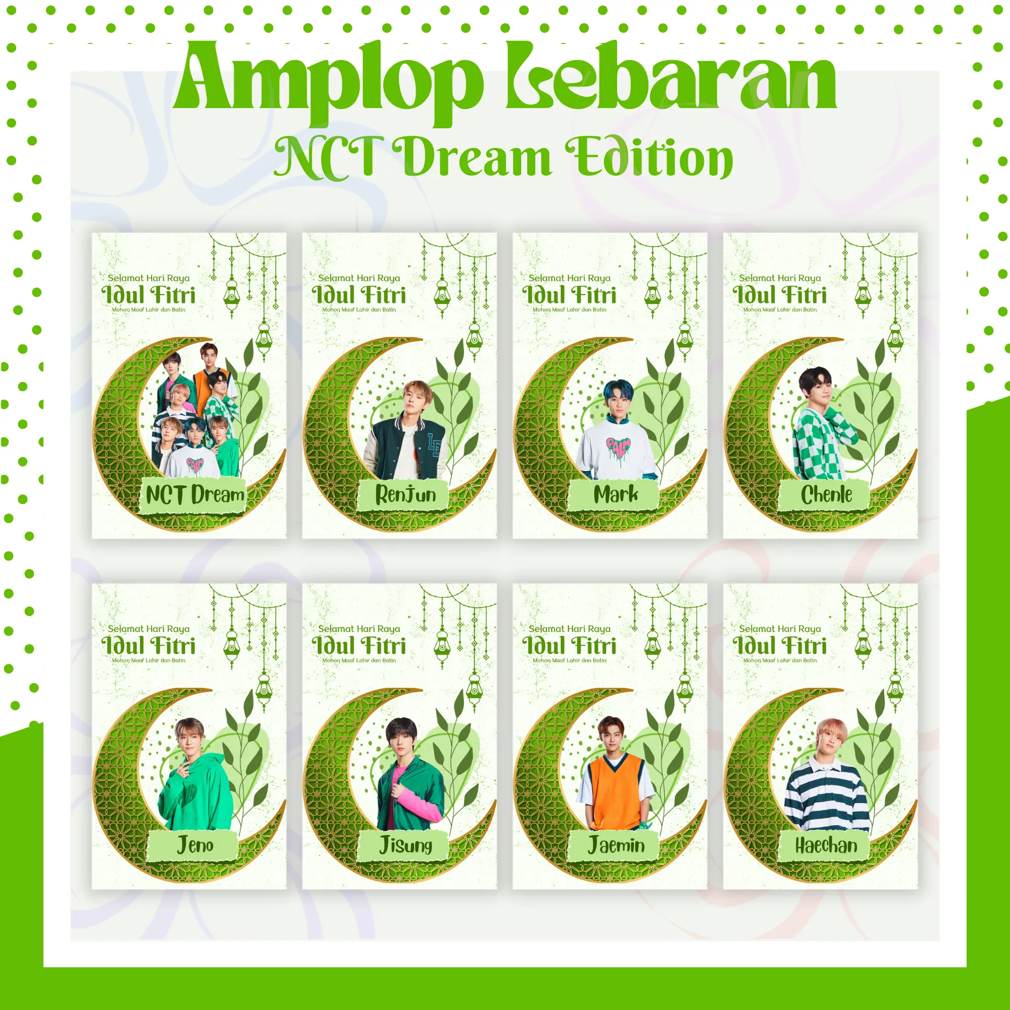 Amolop Lebaran Ukuran Sedang (7x11cm) - [K-Pop] NCT Dream Edition