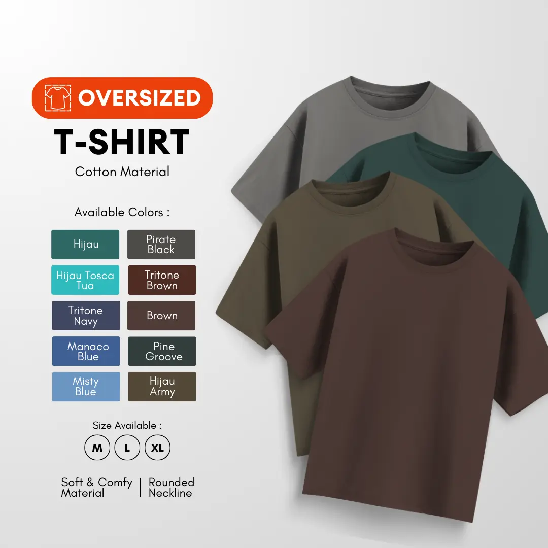RBJ T-Shirt Polos Oversized Pendek Pria
