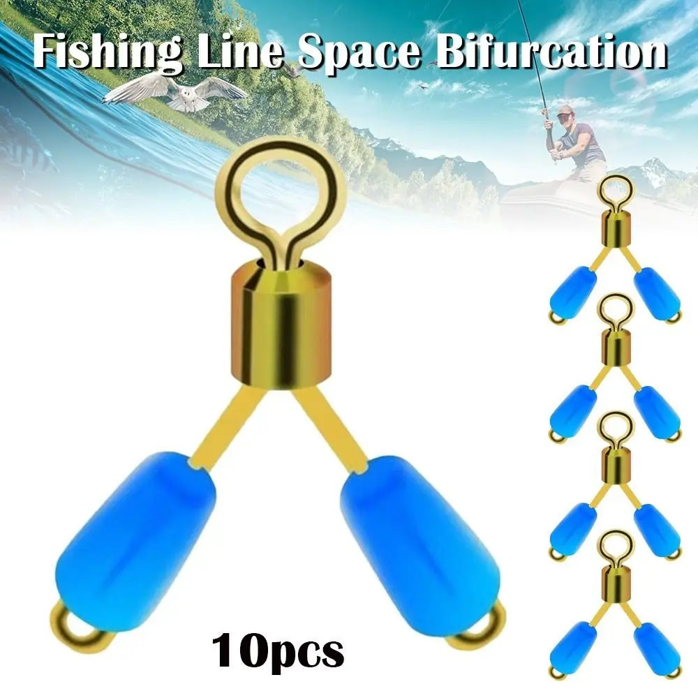 Fishing Gear Accessories Quick Splitter Fishing Quick Hook Splitter Anti Winding Fork Double Double Hooks Contactor Anti-winding Silicone Fork Sub Line Clamp Fishing Line Swivel Tying Tool