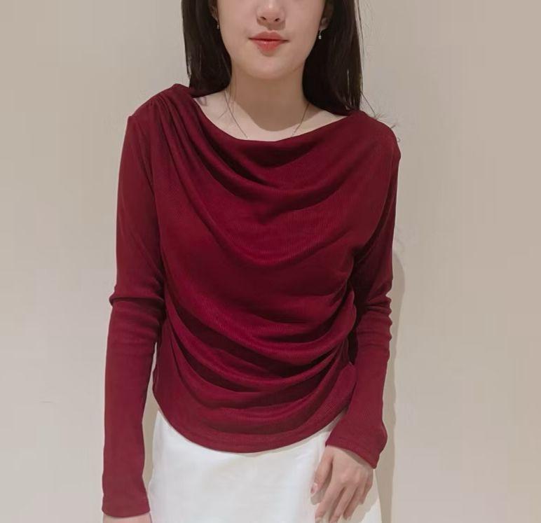 Atasan April Top Blouse Rib Knit Wanita Long Sleeve Korean Style Terbaru dengan Desain Elegan dan Nyaman Atasan April Top Blouse Rib Knit Wanita Long Sleeve Korean Style Terbaru dengan Desain Elegan dan Nyaman